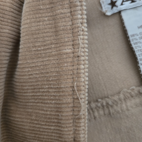 Vintage A.M.I. Y2K Women's Size M Tan Corduroy Jacket Stretch Boho Trucker-Style - Picture 12 of 15